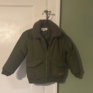 Boys Buffalo Camo Green Full Zip Winter Coat Size 6 Immaculate Shape